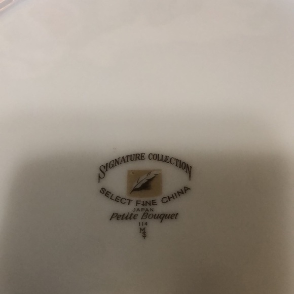 Two Petite Bouquet Select Fine China 10 3/8” Dinner Plates by Signature - Picture 6 of 6